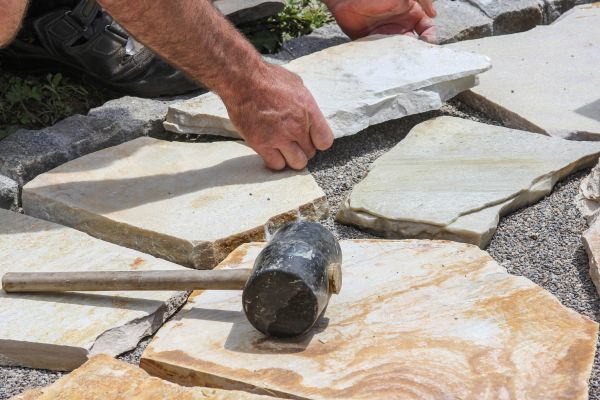 Stone Sidewalk Installation in Torrance