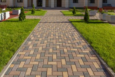 Colorful Paver Pathway